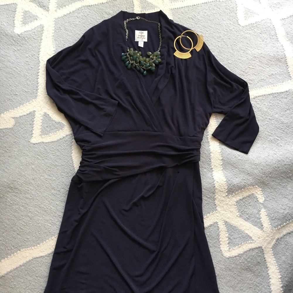 Suzi Chin for Maggy London / Eggplant Draped Dress